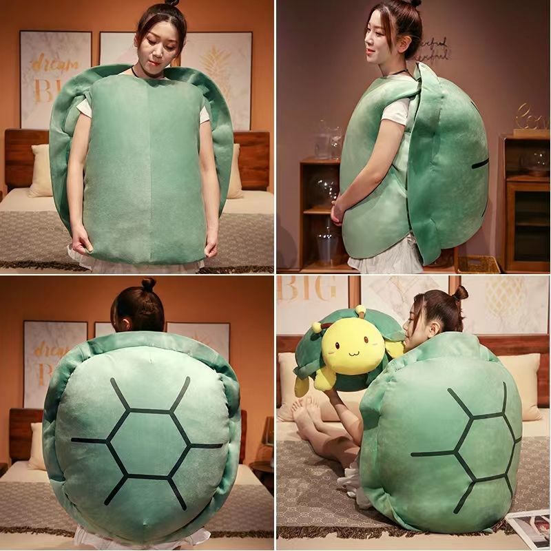 Cozy Plush Turtle Shell Pillow - Soft Cotton Cover & PP Cotton Filling for Ultimate Comfort