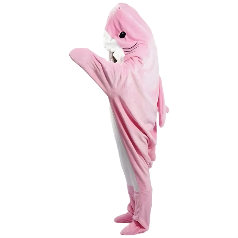 Cozy Soft Flannel Shark Hoodie Blanket for Ultimate Comfort and Warmth