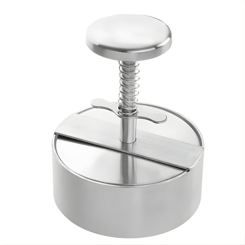 Premium Stainless Steel Burger Press Mold - Perfect for 5-Inch Patties | Durable & Easy to Clean