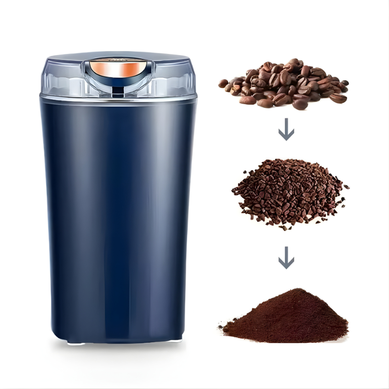 Electric Mini Grinder with Stainless Steel Blades - 50-60g Capacity for Coffee, Spices, and Herbs