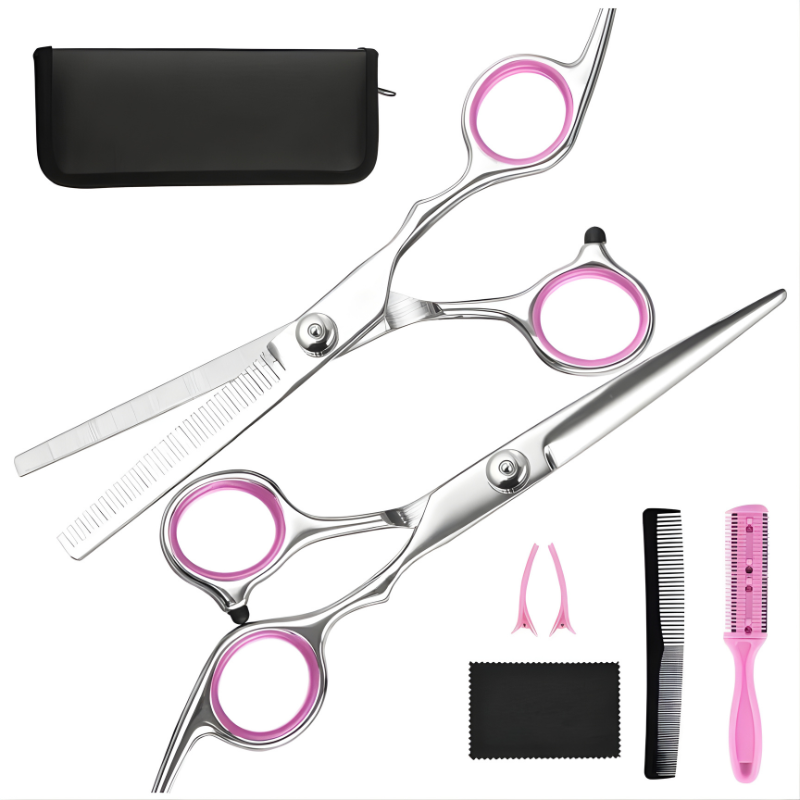 Professional Haircutting Set - Premium Stainless Steel Scissors & Essential Accessories for Salon Quality Cuts
