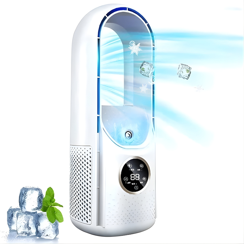 Blade-Free Silent Portable Air Conditioner - Energy-Efficient, Compact Design for Home & Office Cooling