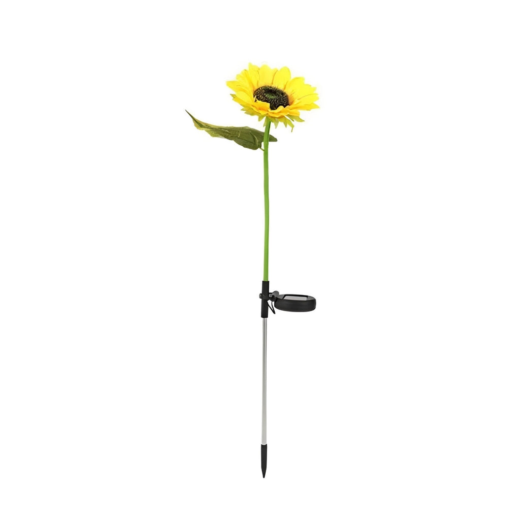 Solar-Powered LED Sunflower Stake Lights for Garden Pathway Decor - Outdoor Lighting