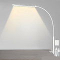 Adjustable LED Desk Lamp with Gooseneck Clamp - 3 Brightness Levels for Home Office & Study