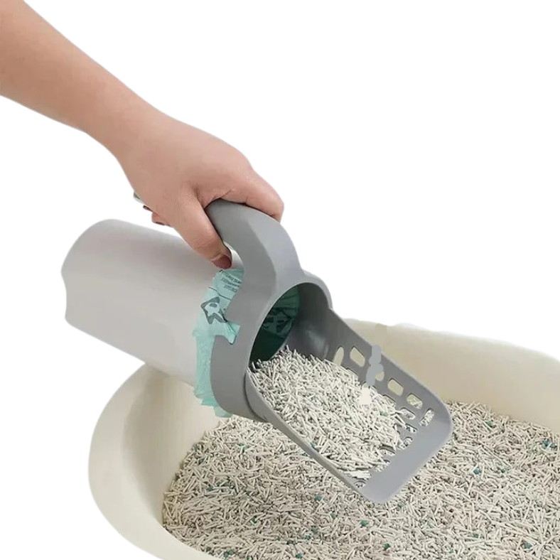 Premium Cat Litter Scoop with Built-in Waste Container & Sifter - Effortless Cleanup for Cat Owners