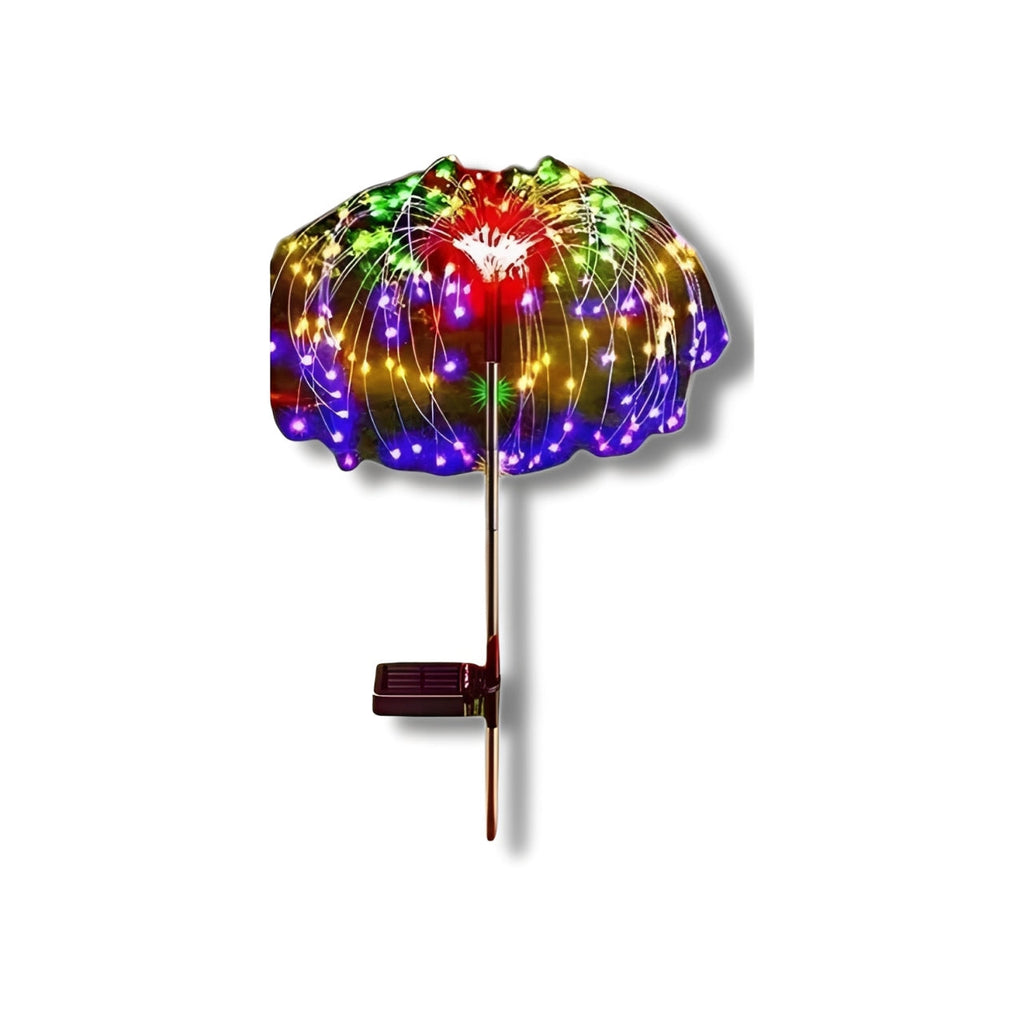 Firework-Inspired Solar Garden Lights with Flexible LED Wire Strands - Perfect for Outdoor Decor