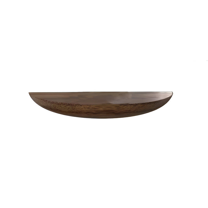 Stylish Half-Round Wooden Floating Wall Shelf - Modern Home Decor & Space Saver