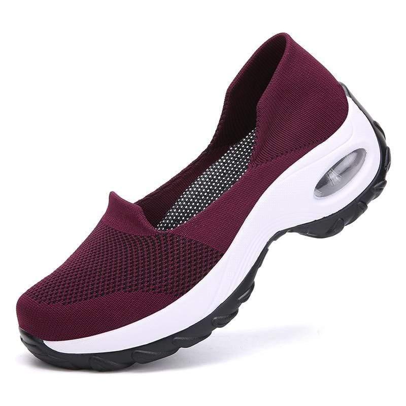 Comfortable Cushioned Walking Shoes with Arch Support & Slip-On Design | Padded Ankle for All-Day Comfort