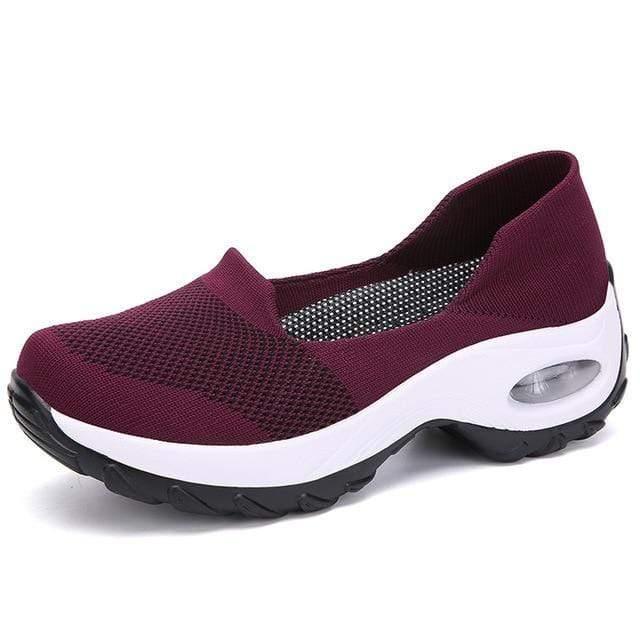 Comfortable Cushioned Walking Shoes with Arch Support & Slip-On Design | Padded Ankle for All-Day Comfort
