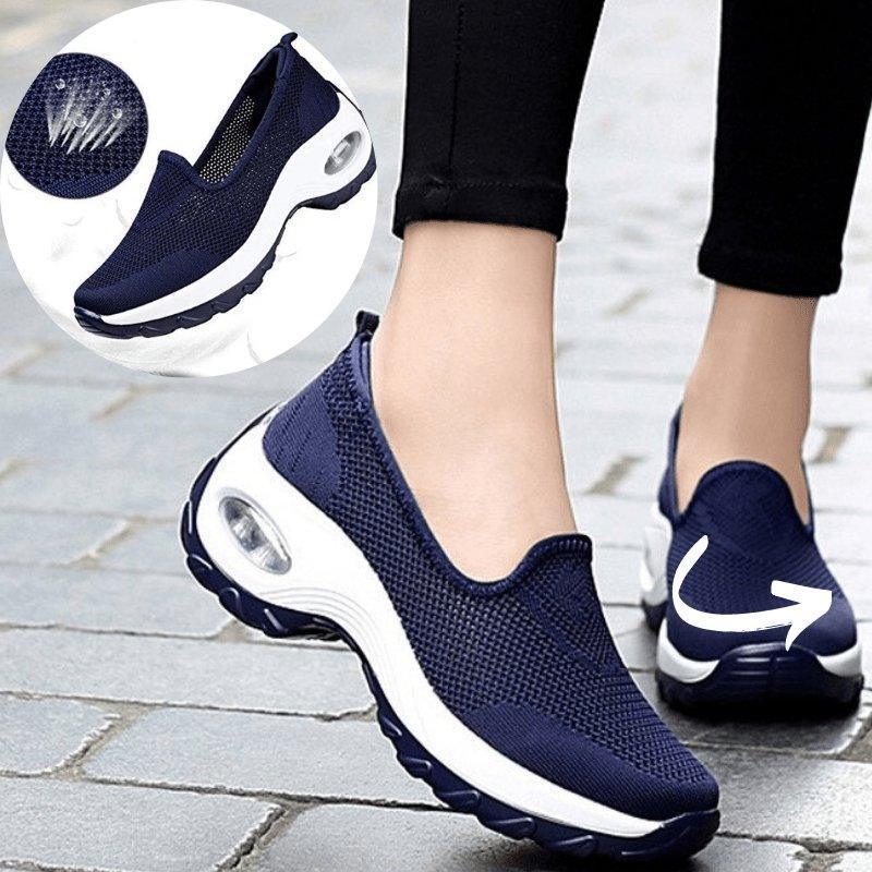 Comfortable Cushioned Walking Shoes with Arch Support & Slip-On Design | Padded Ankle for All-Day Comfort