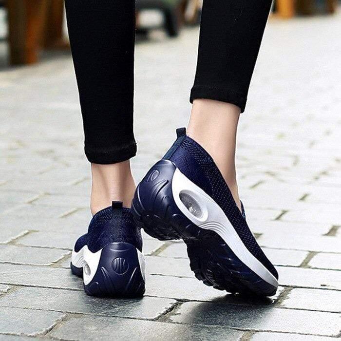 Comfortable Cushioned Walking Shoes with Arch Support & Slip-On Design | Padded Ankle for All-Day Comfort