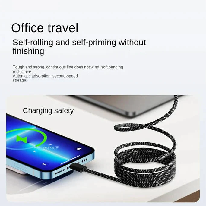 Magnetic Anti-Tangle Charging Cable - Super Fast Charging & Tangle-Free Design