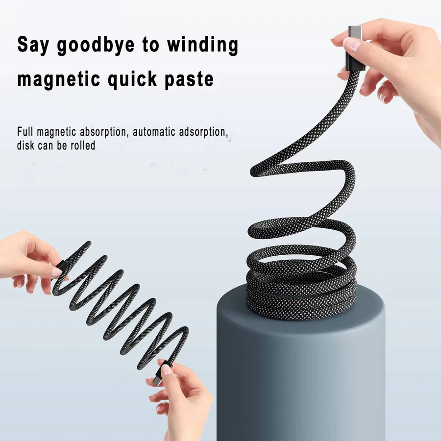 Magnetic Anti-Tangle Charging Cable - Super Fast Charging & Tangle-Free Design