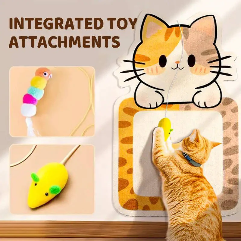 Wall-Mounted Cat Scratching Post - Space-Saving Cat Furniture for Healthy Claw Care & Play