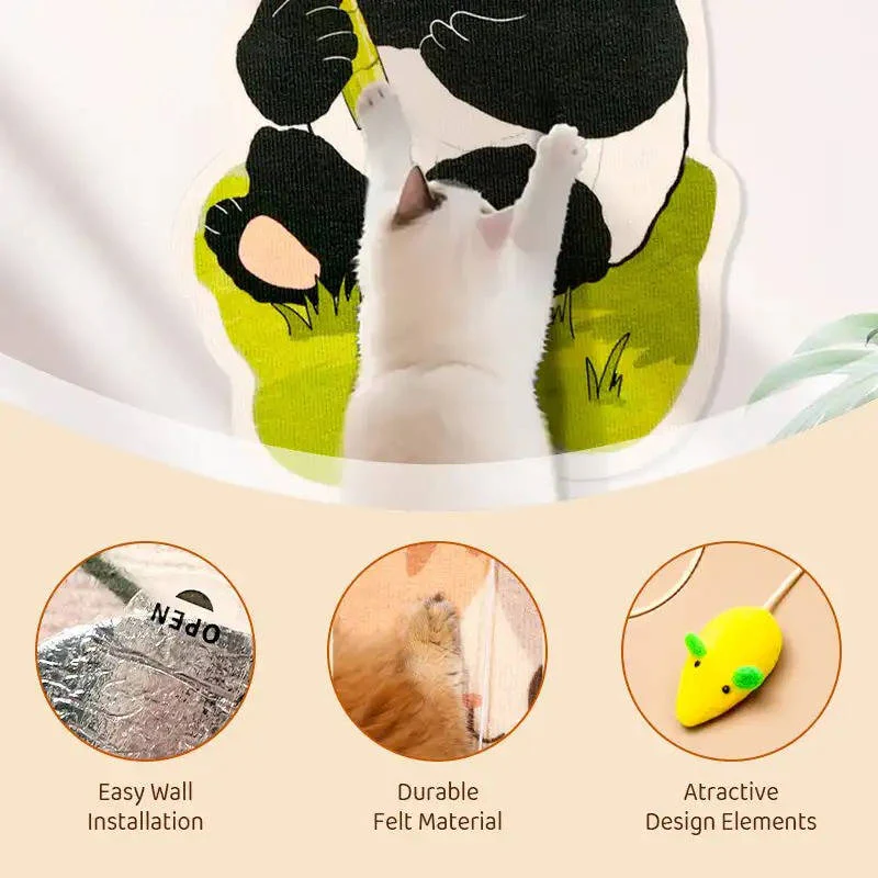 Wall-Mounted Cat Scratching Post - Space-Saving Cat Furniture for Healthy Claw Care & Play