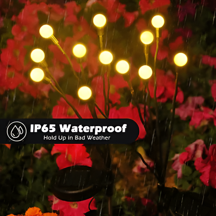 Solar-Powered Firefly Garden Lights - Decorative Outdoor LED String Lights for Patios, Pathways, and Landscaping