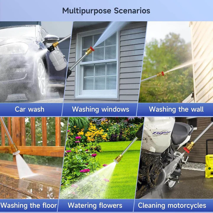 Cordless High Pressure Washer - Powerful Cleaning Tool with 2 Long-Lasting Batteries Included