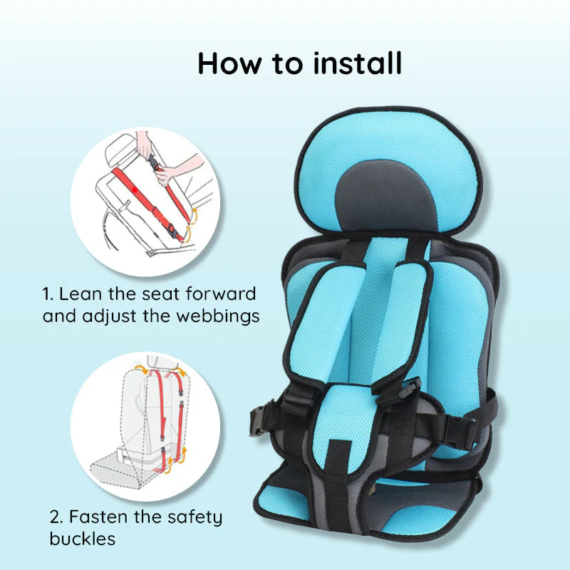 Child Safety Car Seat Cushion - Comfortable & Protective Booster Seat for Kids
