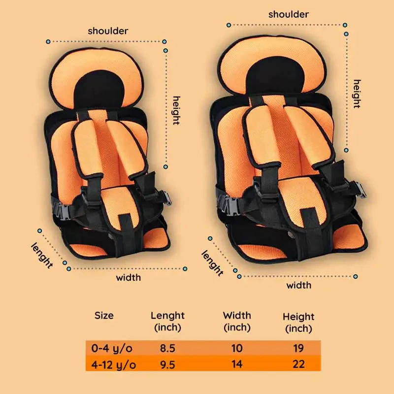 Child Safety Car Seat Cushion - Comfortable & Protective Booster Seat for Kids
