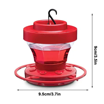 Bee-Proof Hanging Hummingbird Feeder with Perch - Durable Water Reservoir for Outdoor Bird Feeding