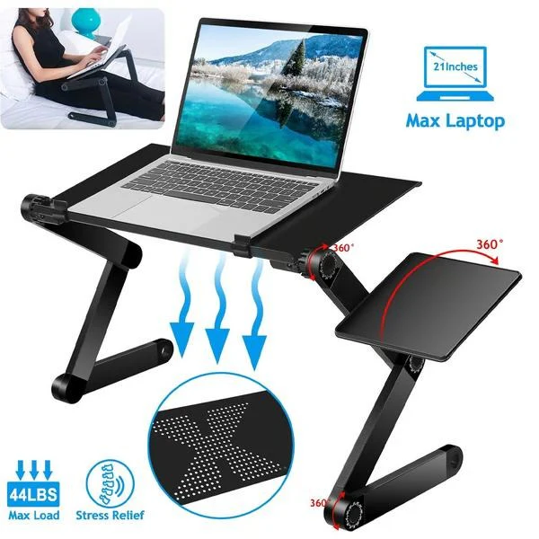 Adjustable Laptop Stand for Desk - Ergonomic, Portable, and Space-Saving Design for Home Office and Workstations