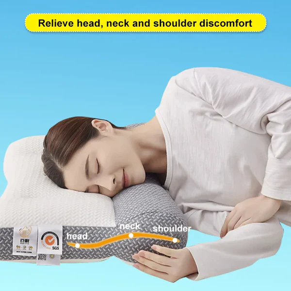 Ergonomic Orthopedic Neck Pillow for Comfortable Sleep & Neck Support