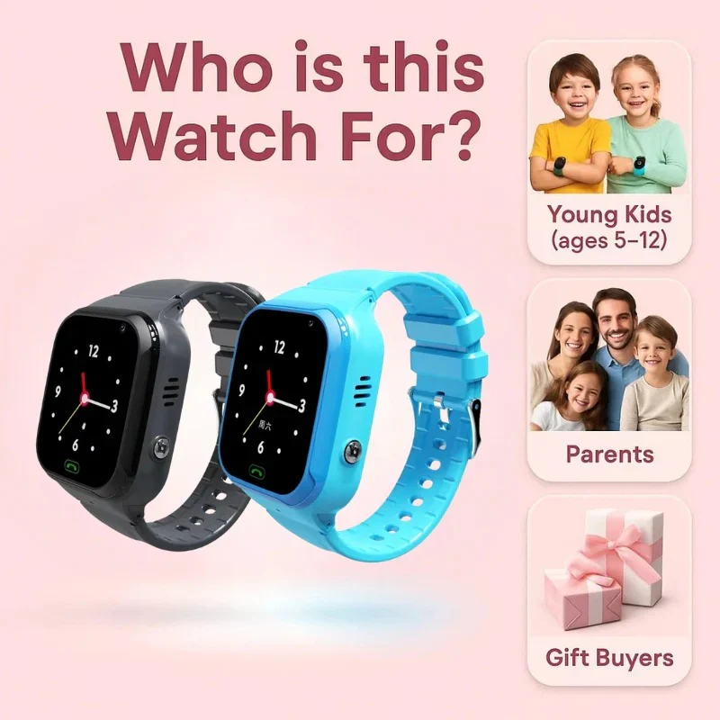 Kids Smart Watch with GPS Tracker - Waterproof, Fitness Tracking, and SOS Alert Features