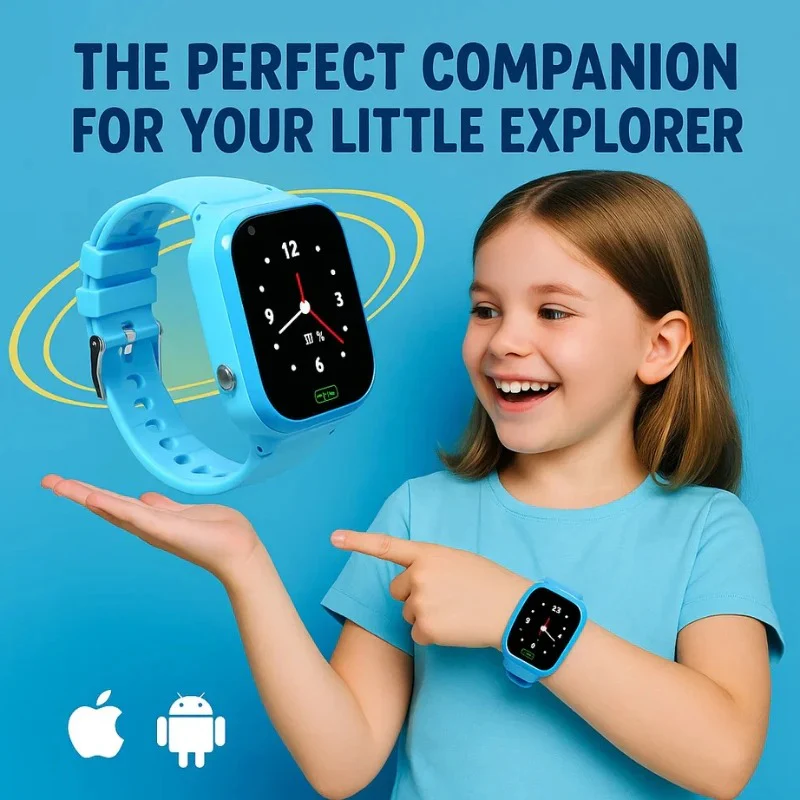 Kids Smart Watch with GPS Tracker - Waterproof, Fitness Tracking, and SOS Alert Features