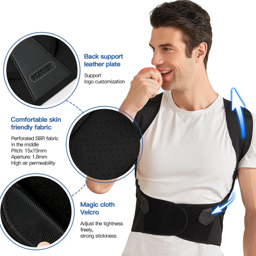 Adjustable Back Posture Corrector for Improved Spine Alignment - Comfortable Support Brace for Posture Correction and Back Pain Relief