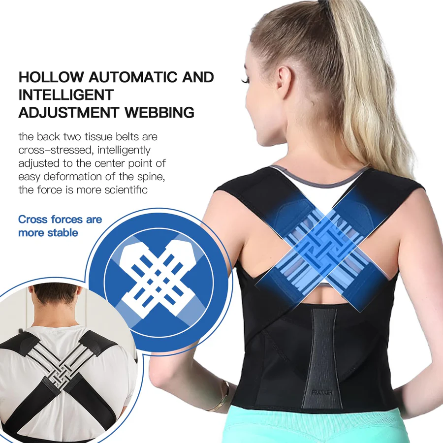 Adjustable Back Posture Corrector for Improved Spine Alignment - Comfortable Support Brace for Posture Correction and Back Pain Relief