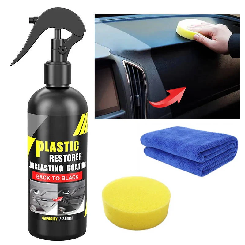 Premium Car Plastic Restorer - Restore & Protect Faded Bumpers, Trim & Interior | UV Protection & Long-Lasting Shine