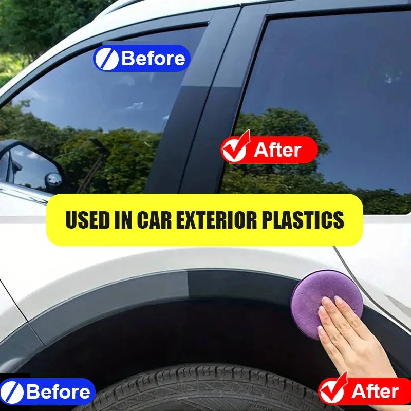 Premium Car Plastic Restorer - Restore & Protect Faded Bumpers, Trim & Interior | UV Protection & Long-Lasting Shine