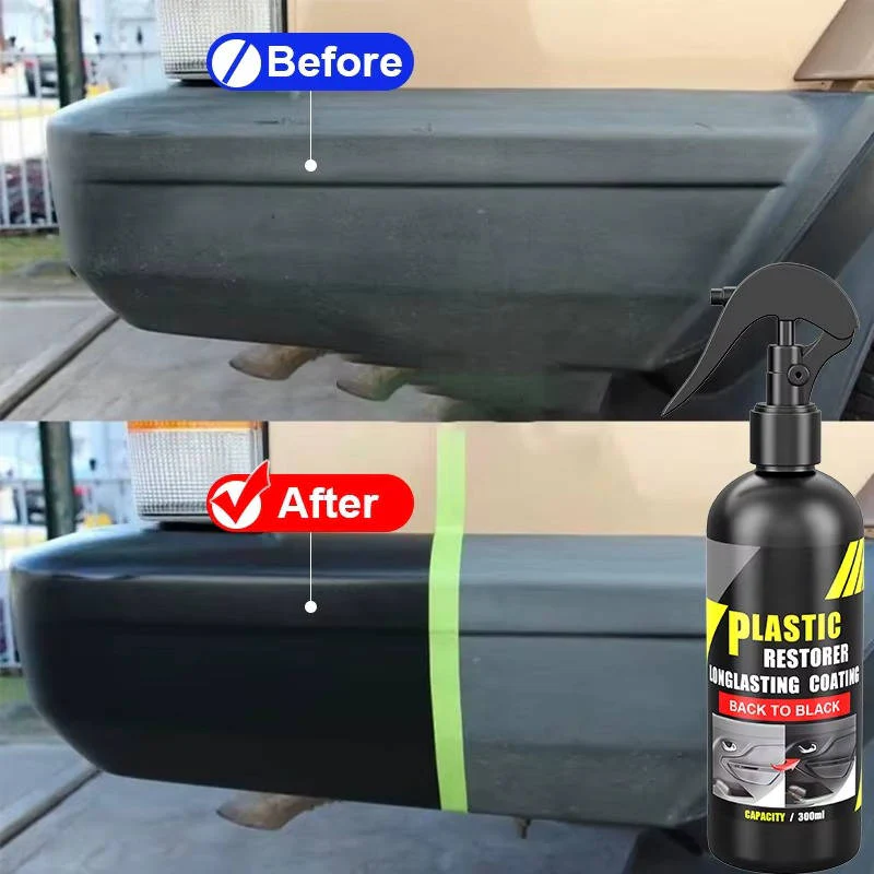 Premium Car Plastic Restorer - Restore & Protect Faded Bumpers, Trim & Interior | UV Protection & Long-Lasting Shine
