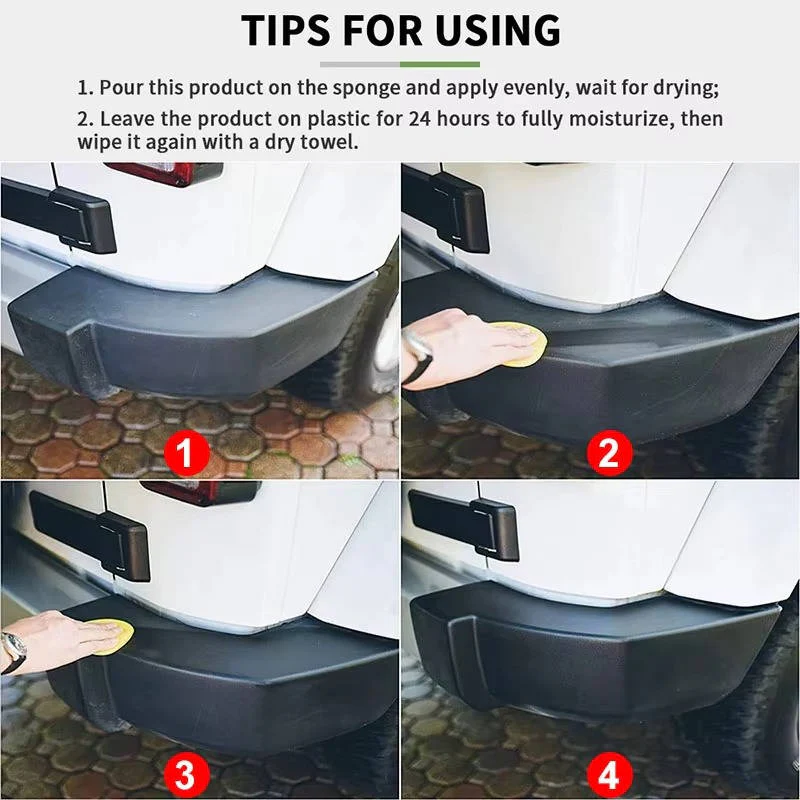 Premium Car Plastic Restorer - Restore & Protect Faded Bumpers, Trim & Interior | UV Protection & Long-Lasting Shine