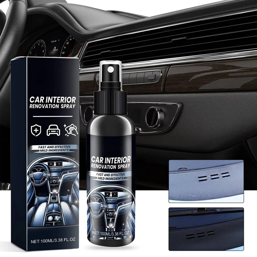 Premium Car Interior Cleaner Kit - 3 Essential Products for Deep Cleaning & Detailing