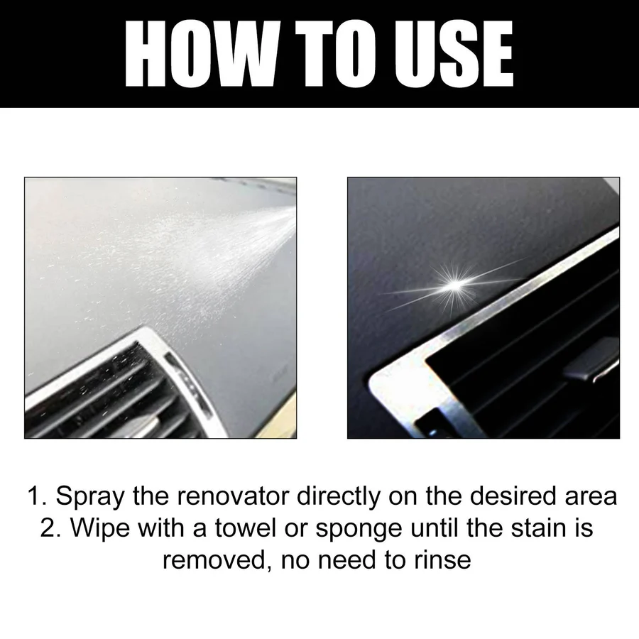 Premium Car Interior Cleaner Kit - 3 Essential Products for Deep Cleaning & Detailing