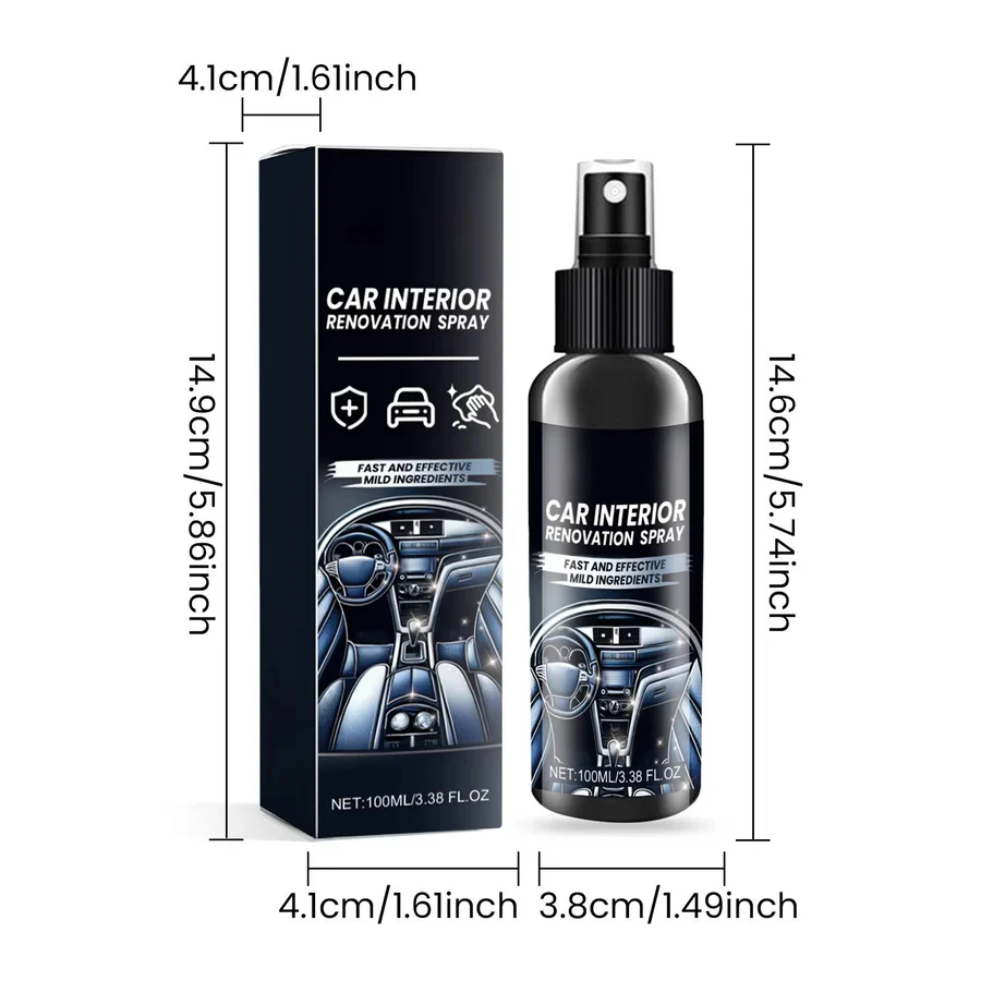 Premium Car Interior Cleaner Kit - 3 Essential Products for Deep Cleaning & Detailing