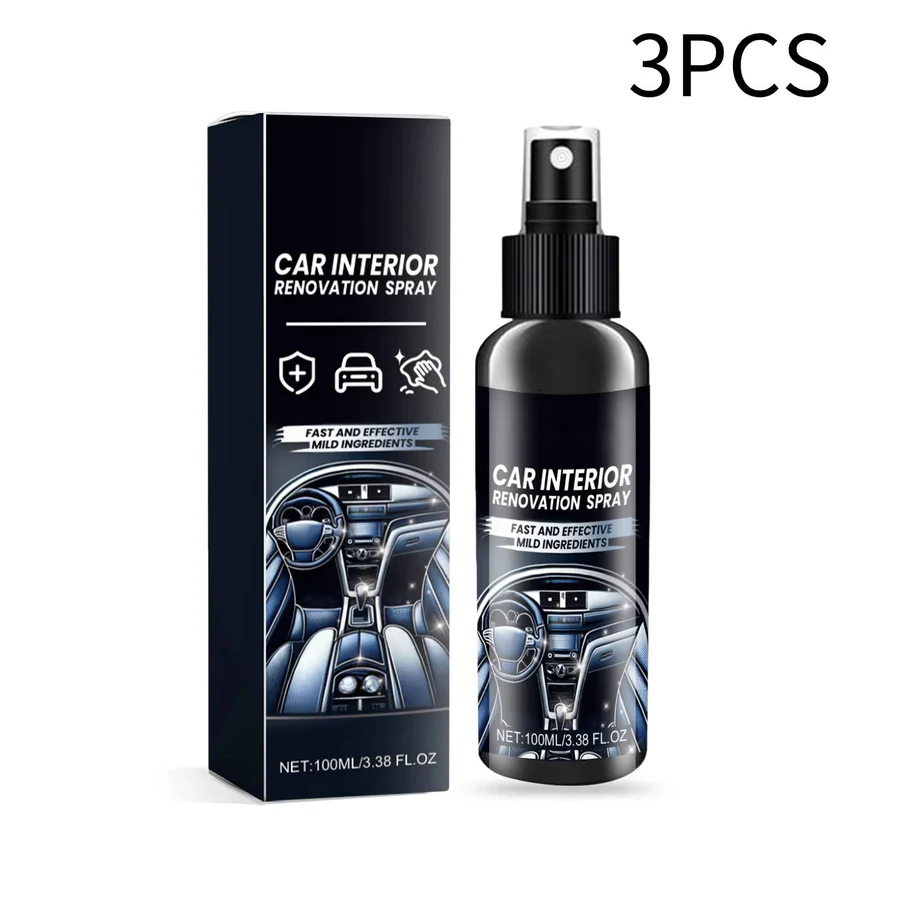 Premium Car Interior Cleaner Kit - 3 Essential Products for Deep Cleaning & Detailing