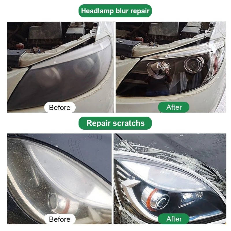 2-Pack Headlight Lens Restoration Kit - Revive Dull Headlights for Clear Visibility
