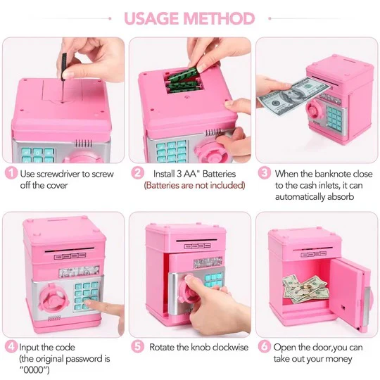 Colorful Kids' Piggy Bank - Fun & Durable Savings Bank for Children