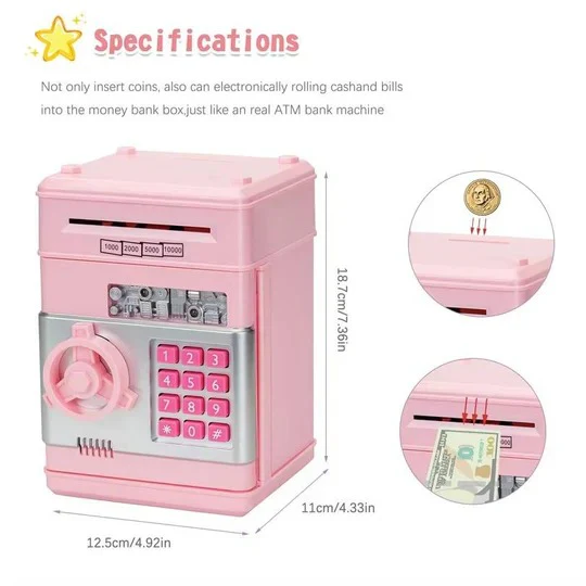 Colorful Kids' Piggy Bank - Fun & Durable Savings Bank for Children