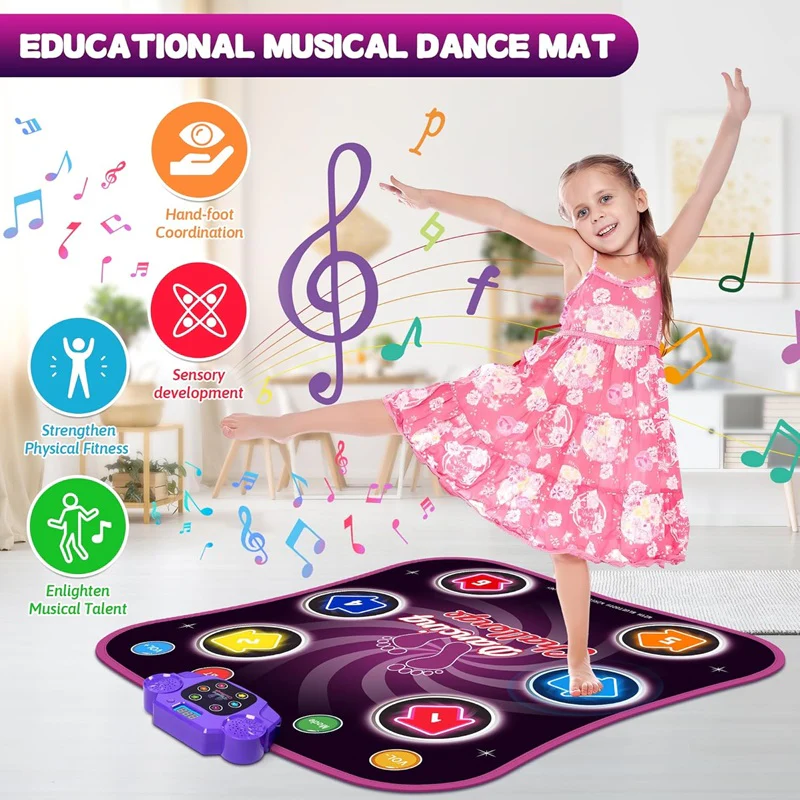 Interactive Dance Mat for Kids - 5 Levels of Fun & Challenges | Engaging Dance Game for Active Play
