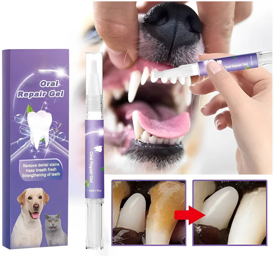 3-Pack Dog Oral Repair Gel - Effective Dental Care for Healthy Gums & Fresh Breath