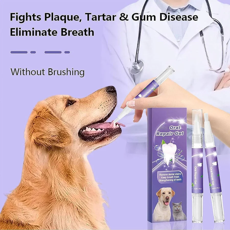 3-Pack Dog Oral Repair Gel - Effective Dental Care for Healthy Gums & Fresh Breath
