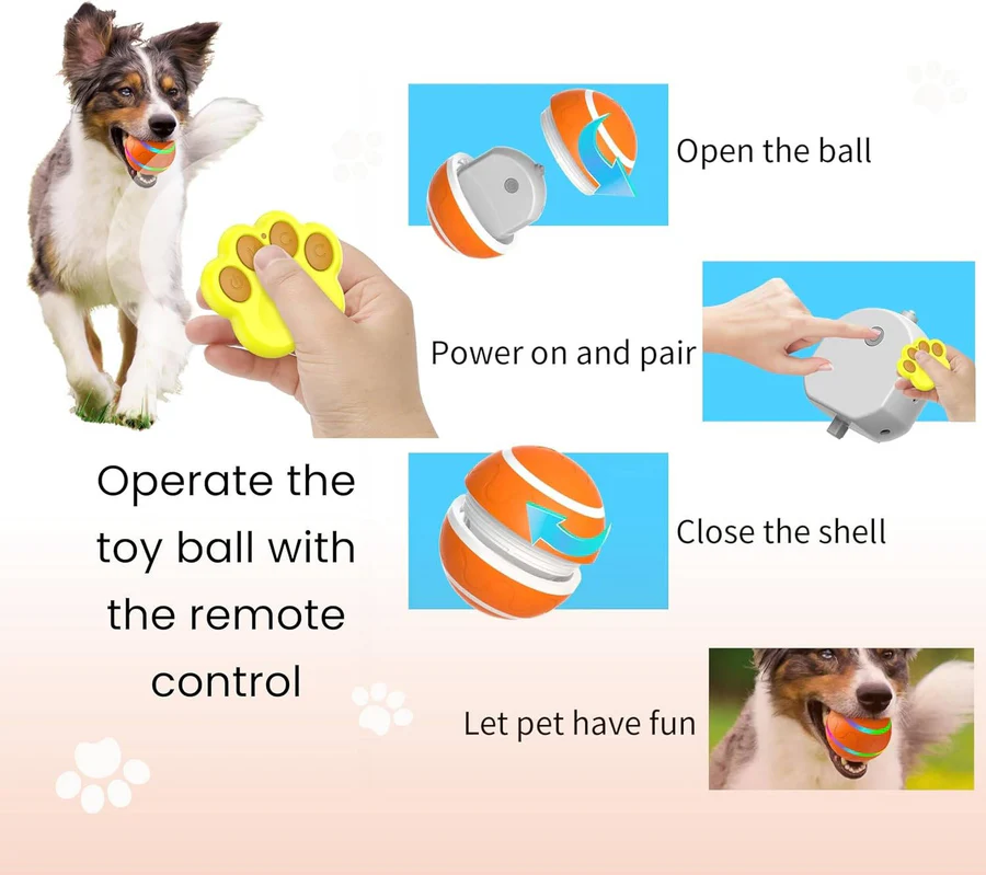 Interactive Dog & Cat Ball Toy - Engaging Pet Play Ball for Dogs and Cats - Stimulating Fun & Exercise