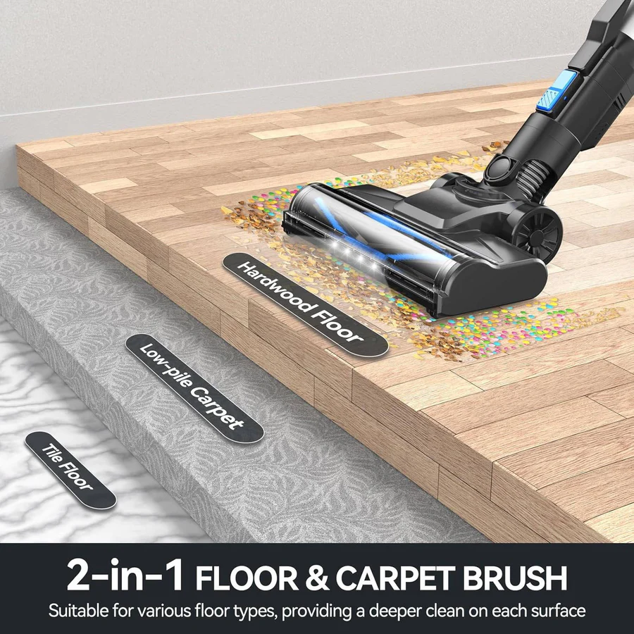 Powerful Cordless Vacuum Cleaner for Home - Lightweight, Bagless, and Versatile for Easy Cleaning