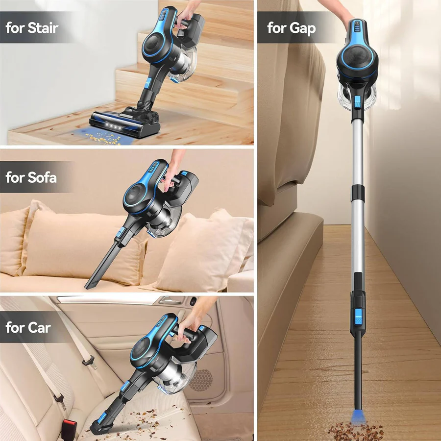 Powerful Cordless Vacuum Cleaner for Home - Lightweight, Bagless, and Versatile for Easy Cleaning