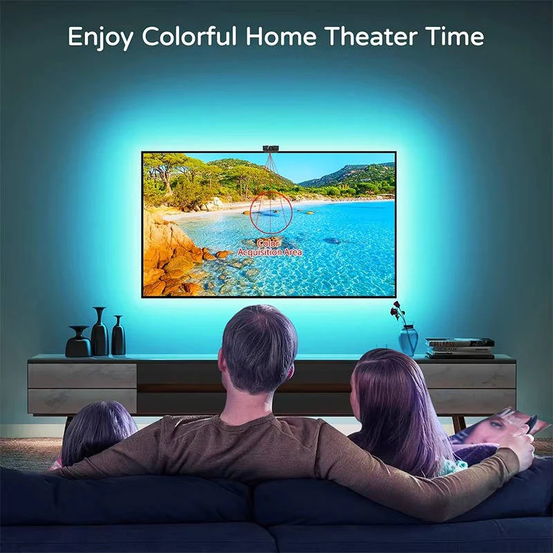 Smart LED TV Backlight Strip with Remote Control - Adjustable Colors & Brightness for Ultimate Ambiance
