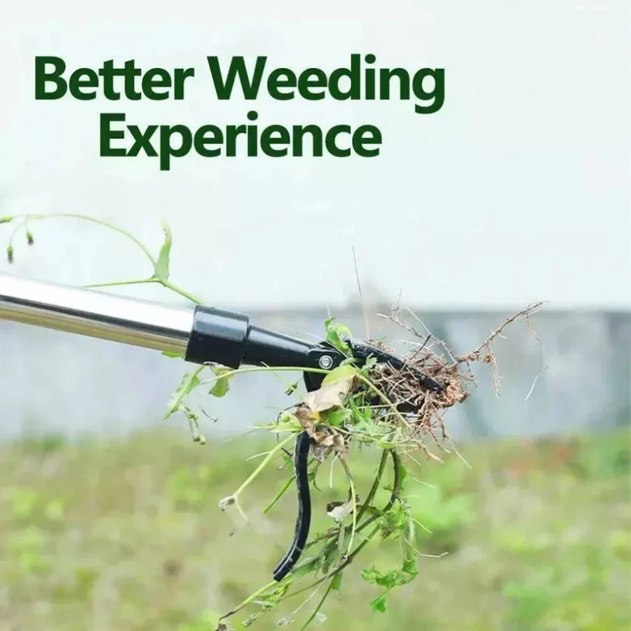 Ergonomic Stand-Up Weed Puller Tool with Long Handle - Effortless Weeding Solution for Gardens and Lawns