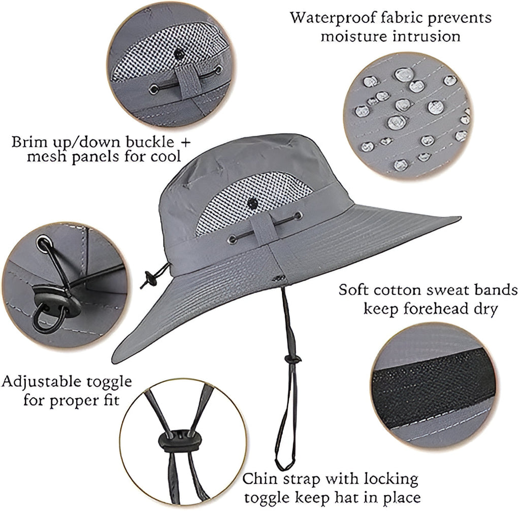 Men's Lightweight Breathable Sun Hat - UV Protection, Quick-Dry, Outdoor & Travel Essential